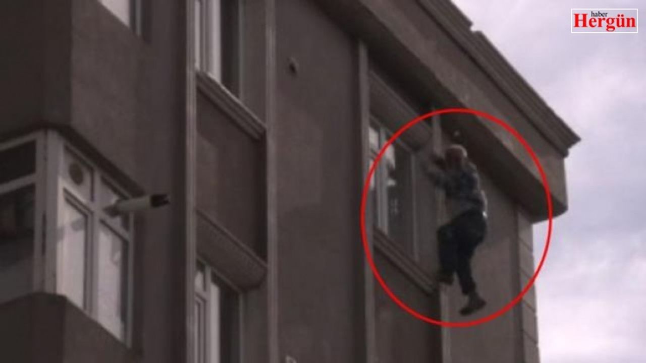 Yangından kaçmak için 6. kattan atladı!