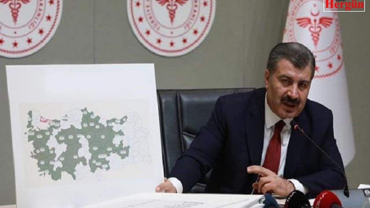 İllere göre haftalık vaka haritası