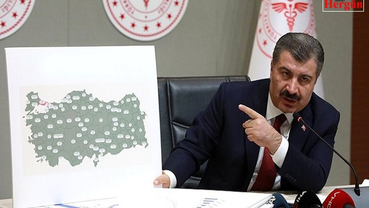 İllere göre haftalık vaka haritası