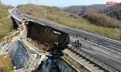 Düzce-Zonguldak yolu çöktü