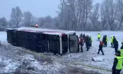 Kastamonu'da korkunç kaza, otobüs tarlaya uçtu