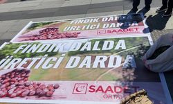 Saadet Partisi'nden Trabzon'da fındık protestosu