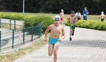 Triathle yarışları nefes kesti