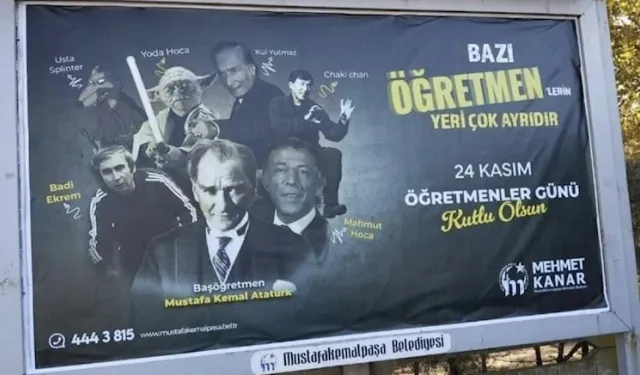 AKP’li belediyenin Öğretmenler Günü afişi pes dedirtti: Ümit Özdağ’dan sert tepki
