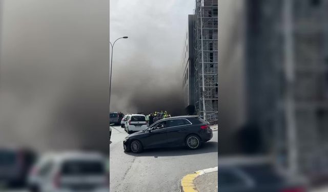 KYK yurdu şantiyesinde yangın: 3 işçi hastaneye kaldırıldı