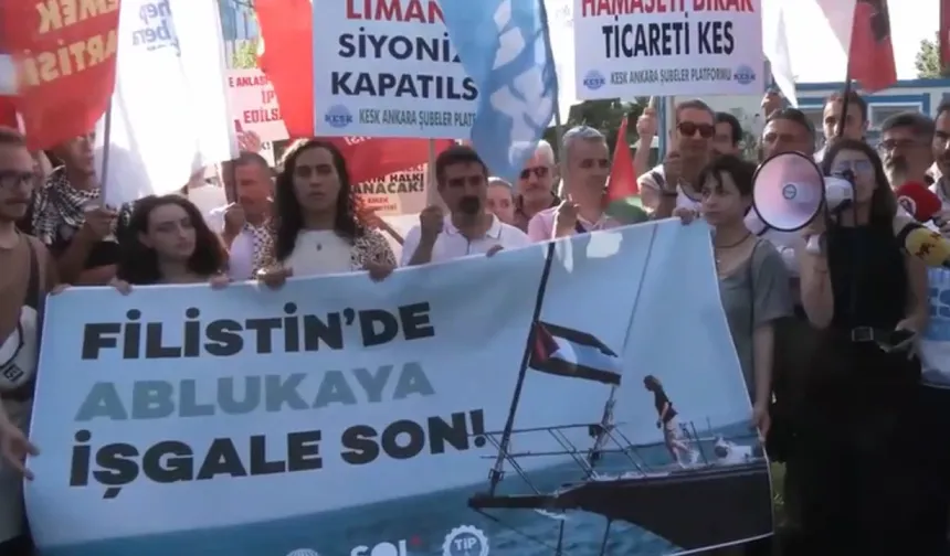 ABD Büyükelçiliği önünde Gazze eylemi
