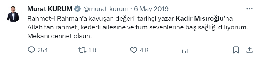 murat kurum tweet 