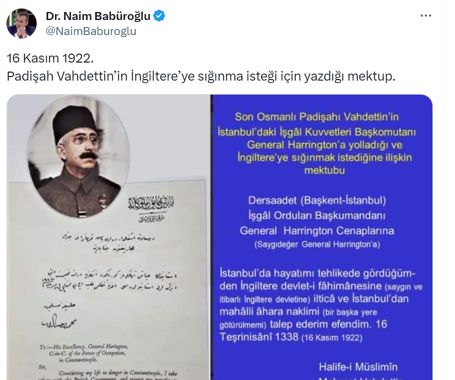 Babüroğlu Tweet