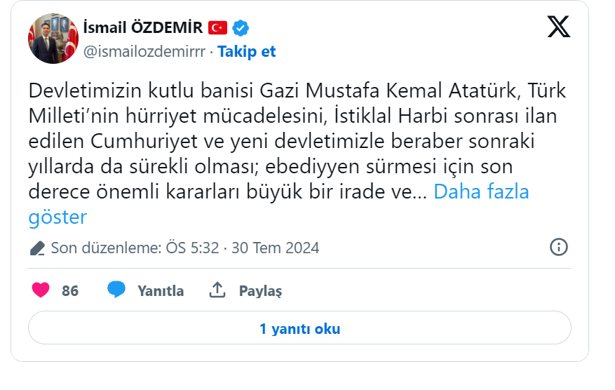 Özdemir Tweet